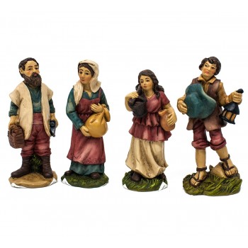 set da 12 pastori per presepe assortiti da 9 cm