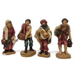 set da 12 pastori per presepe assortiti da 9 cm