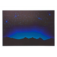 Cielo Stellato con Montagne Luminoso Pannello 60x40 cm con Fibra Ottica LED - 10758