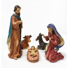 Natività in Resina Completa da 19 cm Set 8 pezzi per Presepe - 49585