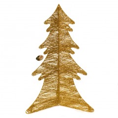 Albero di Natale Stilizzato Oro Pieghevole 75 cm Decorazione Natalizia - 49172