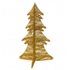 Albero di Natale Stilizzato Oro Pieghevole 75 cm Decorazione Natalizia - 49172