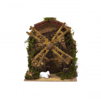 Mulino a Vento Elettrico per Presepe 15x10 cm 84179