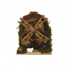 Mulino a Vento Elettrico per Presepe 15x10 cm 84179