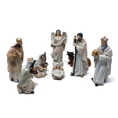 Natività Completa in Resina 14 cm 9 Pezzi per Presepe 50863