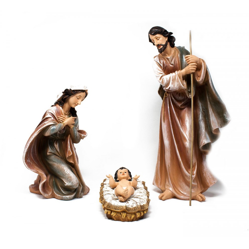 Natività in Resina da 46 cm Set 4 Pezzi per Presepe 11309