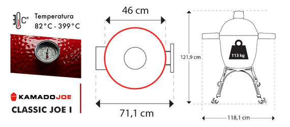 Kamado Joe Classic I Barbecue a Carbone